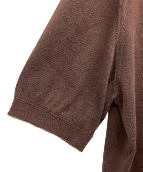 JOHN SMEDLEY（ジョンスメドレー）JOHN SMEDLEY (ジョンスメドレー) シーアイランドコットンニットポロシャツ ブラウン サイズ:Mの古着・服飾アイテム