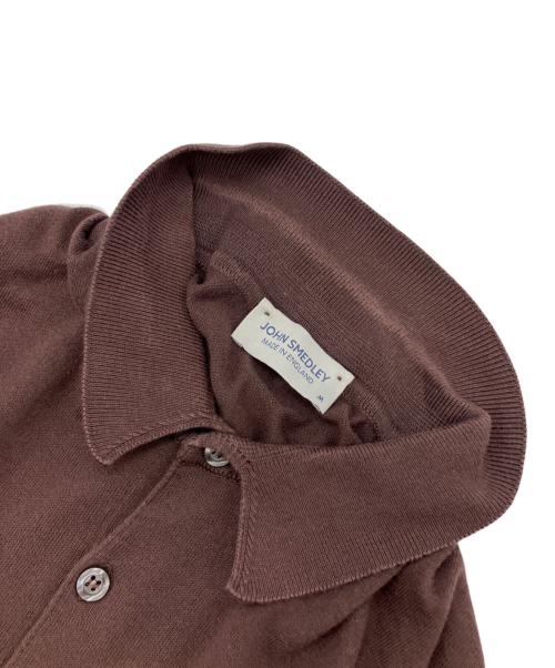 JOHN SMEDLEY（ジョンスメドレー）JOHN SMEDLEY (ジョンスメドレー) シーアイランドコットンニットポロシャツ ブラウン サイズ:Mの古着・服飾アイテム