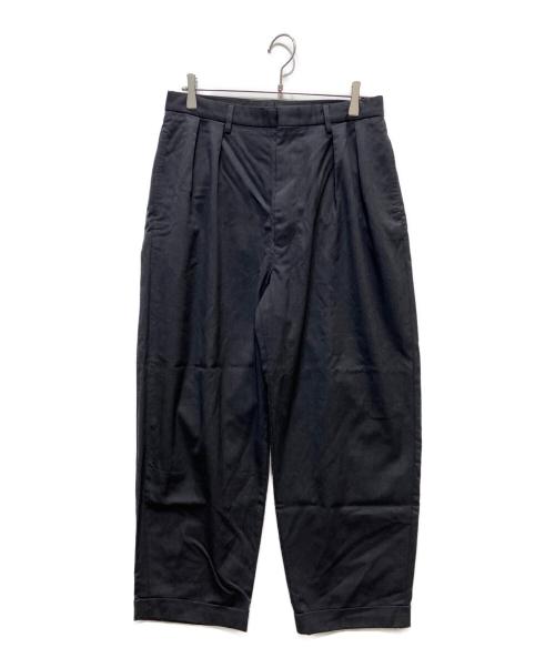 LE（エルイー）LE (エルイー) WIDE 2TUCK WOOL PANTS ダークグレー サイズ:2の古着・服飾アイテム