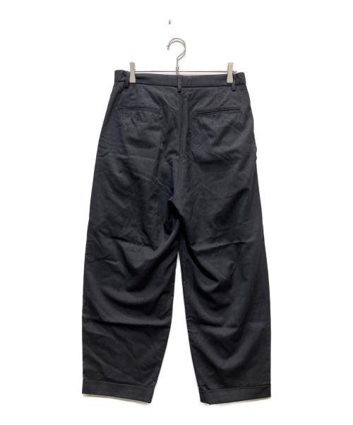 LE（エルイー）LE (エルイー) WIDE 2TUCK WOOL PANTS ダークグレー サイズ:2の古着・服飾アイテム