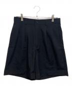 OVYオヴィー）の古着「Wool 2Tuck Wide Shorts」｜ブラック