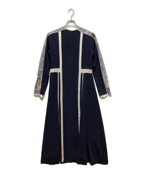 MURRAL（ミューラル）MURRAL (ミューラル) Framed flower lace dress ネイビー サイズ:2の古着・服飾アイテム