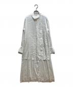 MURRALミューラル）の古着「Framed embroidery wrap dress」｜ホワイト