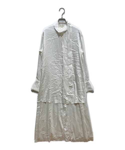 MURRAL（ミューラル）MURRAL (ミューラル) Framed embroidery wrap dress ホワイト サイズ:2の古着・服飾アイテム