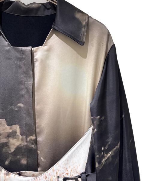 MURRAL（ミューラル）MURRAL (ミューラル) Printed Cape belt dress ブラック サイズ:2の古着・服飾アイテム