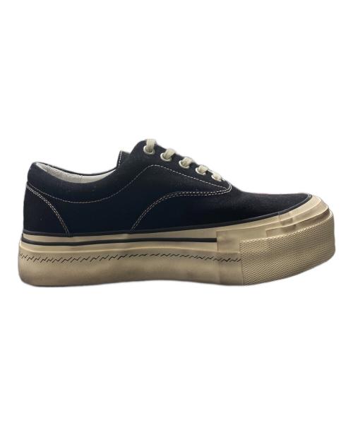 VISVIM（ビズビム）VISVIM (ビズビム) LOGAN DECK II G.PATTEN ブラック×アイボリー サイズ:9の古着・服飾アイテム