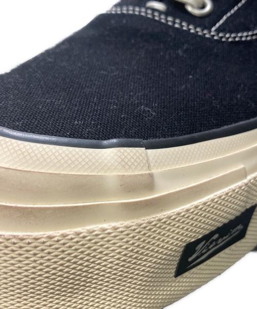 VISVIM（ビズビム）VISVIM (ビズビム) LOGAN DECK II G.PATTEN ブラック×アイボリー サイズ:9の古着・服飾アイテム