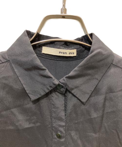 evam eva（エヴァムエヴァ）evam eva (エヴァムエヴァ) cupro silk shirts one piece ブラック サイズ:１の古着・服飾アイテム
