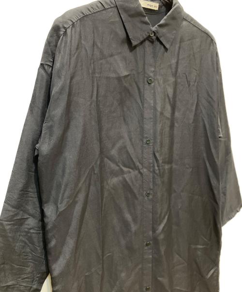 evam eva（エヴァムエヴァ）evam eva (エヴァムエヴァ) cupro silk shirts one piece ブラック サイズ:１の古着・服飾アイテム