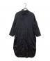 evam eva（エヴァムエヴァ）の古着「cupro silk shirts one piece」｜ブラック