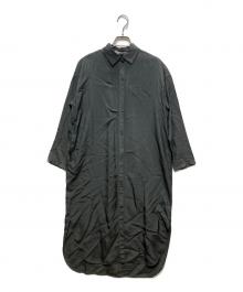 evam eva（エヴァムエヴァ）の古着「cupro silk shirts one piece」｜ダークグレー