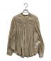 ISABEL MARANT ETOILE（イザベルマランエトワール）の古着「コットンボイルバンドカラーギャザーブラウス」｜ベージュ