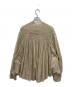 ISABEL MARANT ETOILE (イザベルマランエトワール) コットンボイルバンドカラーギャザーブラウス ベージュ サイズ:SIZE 36：8000円