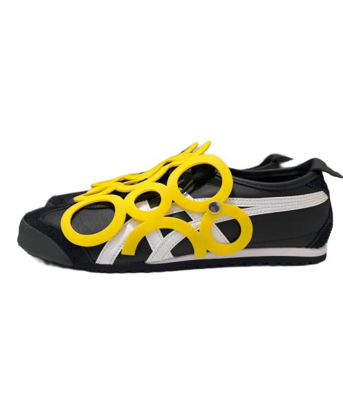 Onitsuka Tiger（オニツカタイガー）Onitsuka Tiger (オニツカタイガー) COMME des GARCONS (コムデギャルソン) MEXICO 66 3Dモデリングパーツ ブラック×イエロー サイズ:26.5の古着・服飾アイテム