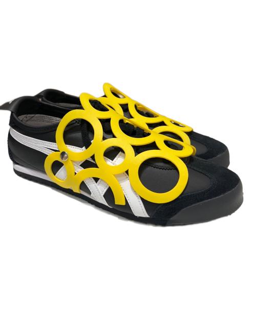 Onitsuka Tiger（オニツカタイガー）Onitsuka Tiger (オニツカタイガー) COMME des GARCONS (コムデギャルソン) MEXICO 66 3Dモデリングパーツ ブラック×イエロー サイズ:26.5の古着・服飾アイテム