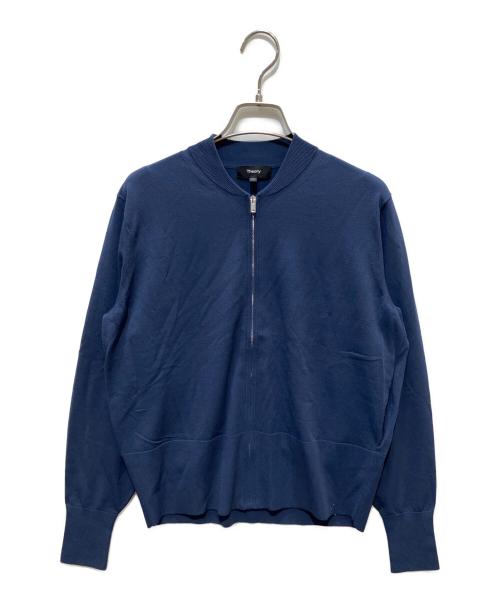 theory（セオリー）theory (セオリー) ジップカーディガン ブルー サイズ:Sの古着・服飾アイテム