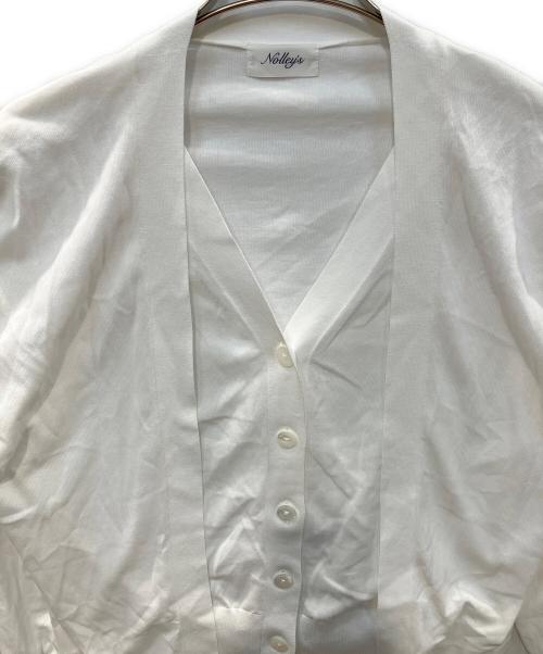 NOLLEY'S（ノーリーズ）NOLLEY'S (ノーリーズ) ベストドッキングVネックカーディガン ホワイト サイズ:38の古着・服飾アイテム