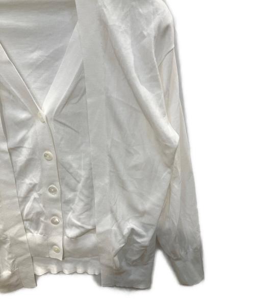 NOLLEY'S（ノーリーズ）NOLLEY'S (ノーリーズ) ベストドッキングVネックカーディガン ホワイト サイズ:38の古着・服飾アイテム