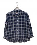 Spick and Spanスピック＆スパン）の古着「コットンボイルチェックシャツ」｜ネイビー