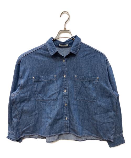 SHIPS（シップス）SHIPS (シップス) ライトオンス デニム ショート シャツ ブルー サイズ:FREEの古着・服飾アイテム