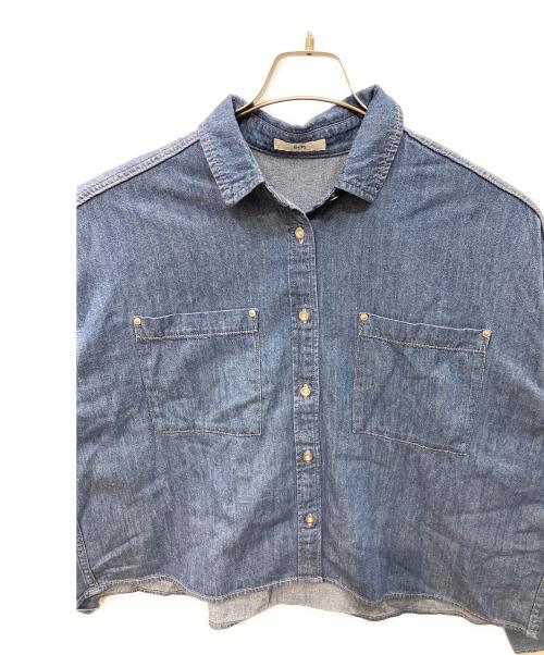 SHIPS（シップス）SHIPS (シップス) ライトオンス デニム ショート シャツ ブルー サイズ:FREEの古着・服飾アイテム
