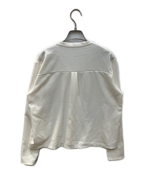 icB（アイシービー）icB (アイシービー) ライトストレッチアムンゼン Vネックカットソー ホワイト サイズ:Mの古着・服飾アイテム