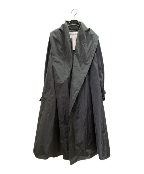 MaxMara（マックスマーラ）MaxMara (マックスマーラ) ベルテッド スプリング ロングコート/112104016 ブラック サイズ:36 未使用品の古着・服飾アイテム