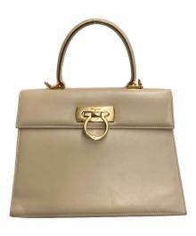 Salvatore Ferragamo（サルヴァトーレ フェラガモ）の古着「2WAYハンドバッグ」｜ベージュ