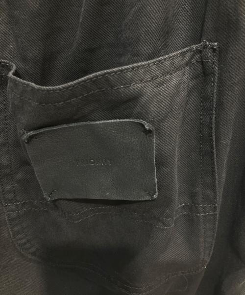 PRIORITY（プライオリティ）PRIORITY (プライオリティ) ウエストシャツベルト付ワイドパンツ ブラック サイズ:38の古着・服飾アイテム