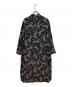 UNITED ARROWS TOKYO (ユナイテッドアローズトウキョウ) プリント シャツ ワンピース ブラック サイズ:36 未使用品：7000円