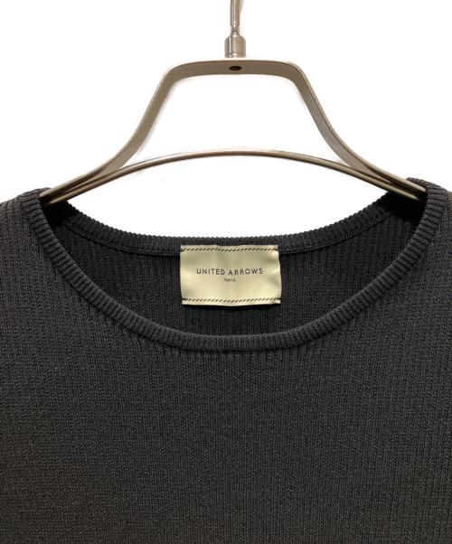 UNITED ARROWS（ユナイテッドアローズ）UNITED ARROWS (ユナイテッドアローズ) リボンペプラムニット ブラック サイズ:FREEの古着・服飾アイテム