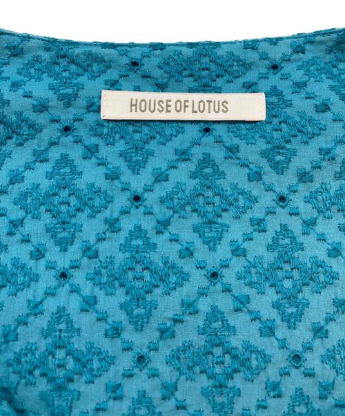 house of lotus（ハウスオブロータス）HOUSE OF LOTUS (ハウスオブロータス) エンブロイダリースキッパーワンピース ブルー サイズ:SIZE Mの古着・服飾アイテム