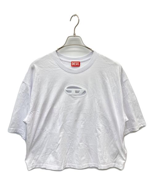 DIESEL（ディーゼル）DIESEL (ディーゼル) オーバルDロゴ クルーネックTシャツ ホワイト サイズ:XLの古着・服飾アイテム