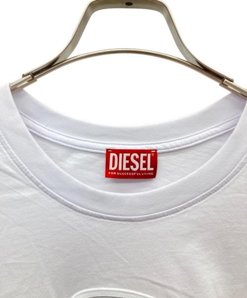 DIESEL（ディーゼル）DIESEL (ディーゼル) オーバルDロゴ クルーネックTシャツ ホワイト サイズ:XLの古着・服飾アイテム