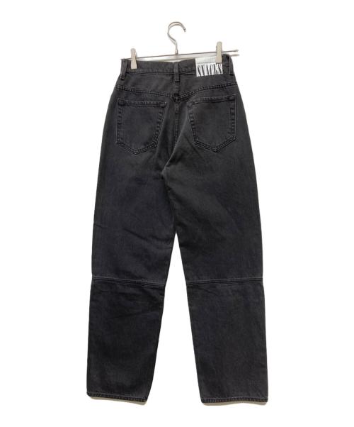 mother（マザー）mother (マザー) DOUBLE STACK ストレートレッグ ブラック サイズ:SIZE25の古着・服飾アイテム