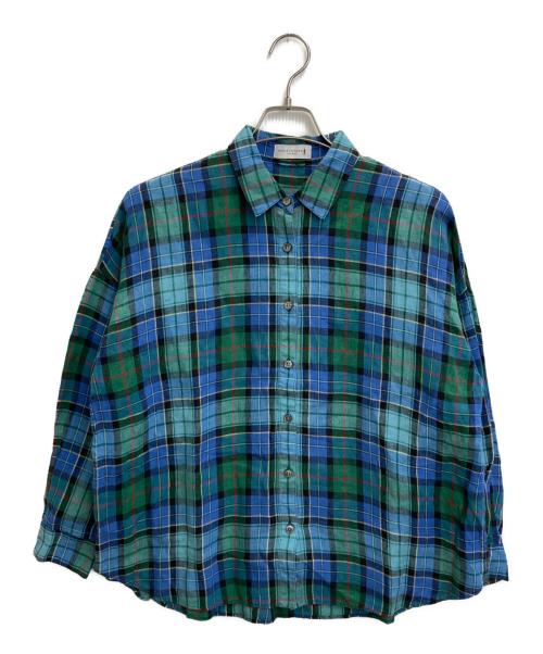 MACKINTOSH LONDON（マッキントッシュ ロンドン）MACKINTOSH LONDON (マッキントッシュ ロンドン) タータンチェックリネンシャツ ブルー×グリーン サイズ:SIZE 38の古着・服飾アイテム