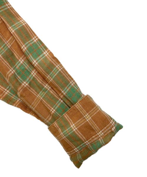 MACKINTOSH LONDON（マッキントッシュ ロンドン）MACKINTOSH LONDON (マッキントッシュ ロンドン) アイリッシュリネンチェックシャツ オレンジ×グリーン サイズ:SIZE 38の古着・服飾アイテム