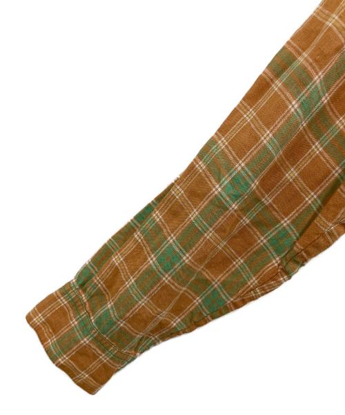 MACKINTOSH LONDON（マッキントッシュ ロンドン）MACKINTOSH LONDON (マッキントッシュ ロンドン) アイリッシュリネンチェックシャツ オレンジ×グリーン サイズ:SIZE 38の古着・服飾アイテム