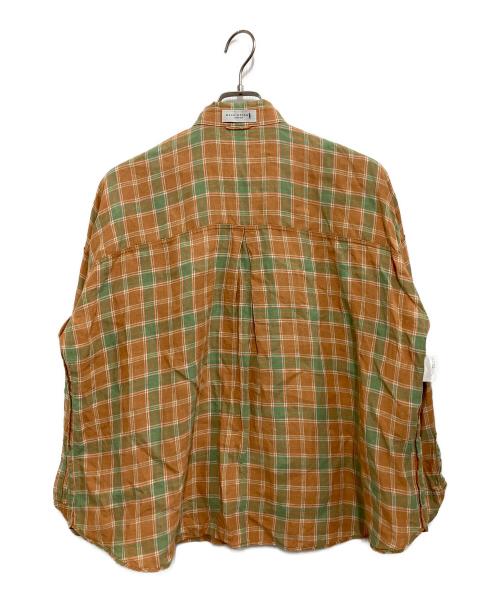 MACKINTOSH LONDON（マッキントッシュ ロンドン）MACKINTOSH LONDON (マッキントッシュ ロンドン) アイリッシュリネンチェックシャツ オレンジ×グリーン サイズ:SIZE 38の古着・服飾アイテム