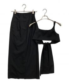 CLANE（クラネ）の古着「BUSTIER SET STRAIGHT SKIRT」｜ブラック