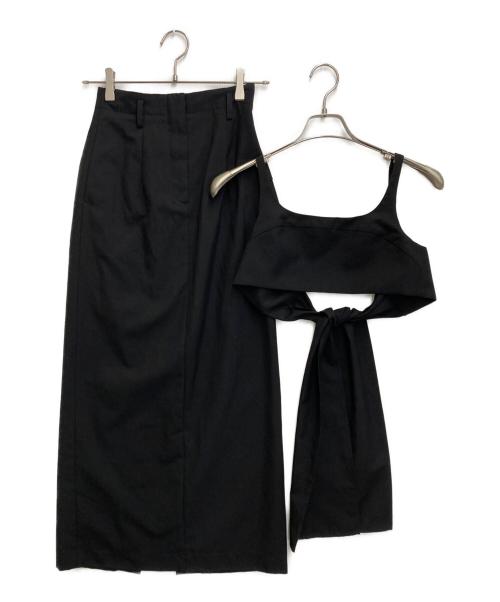 CLANE（クラネ）CLANE (クラネ) BUSTIER SET STRAIGHT SKIRT ブラック サイズ:SIZE 0の古着・服飾アイテム