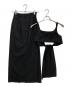 CLANE（クラネ）の古着「BUSTIER SET STRAIGHT SKIRT」｜ブラック