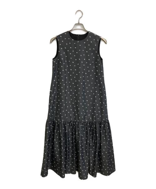 Loulou Willoughby（ルルウィルビー）Loulou Willoughby (ルルウィルビー) キカドットノースリワンピース ブラック サイズ:SIZE 1の古着・服飾アイテム