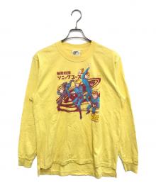 Hysteric Glamour×SONIC YOUTH（ヒステリックグラマー×ソニックユース）の古着「無敵戦隊ソニックユース Tシャツ」｜イエロー