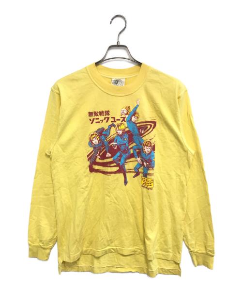 Hysteric Glamour（ヒステリックグラマー）Hysteric Glamour (ヒステリックグラマー) SONIC YOUTH (ソニックユース) 無敵戦隊ソニックユース Tシャツ イエロー サイズ:FREEの古着・服飾アイテム