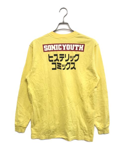 Hysteric Glamour（ヒステリックグラマー）Hysteric Glamour (ヒステリックグラマー) SONIC YOUTH (ソニックユース) 無敵戦隊ソニックユース Tシャツ イエロー サイズ:FREEの古着・服飾アイテム