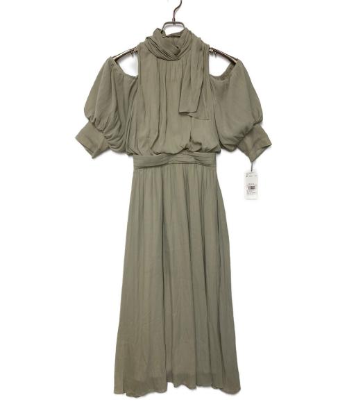 Snidel（スナイデル）Snidel (スナイデル) コールドショルダーワンピ オリーブ 未使用品の古着・服飾アイテム