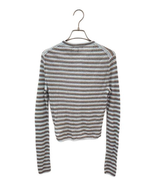 theory（セオリー）theory (セオリー) Neo Sag Harbor Cropped Cardigan ブルー サイズ:P（プチサイズ）の古着・服飾アイテム