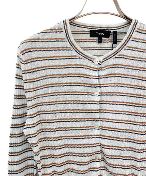 theory（セオリー）theory (セオリー) Neo Sag Harbor Cropped Cardigan ブルー サイズ:P（プチサイズ）の古着・服飾アイテム
