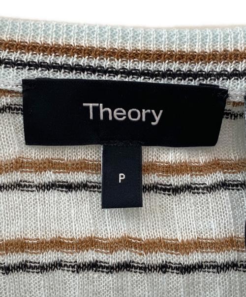 theory（セオリー）theory (セオリー) Neo Sag Harbor Cropped Cardigan ブルー サイズ:P（プチサイズ）の古着・服飾アイテム